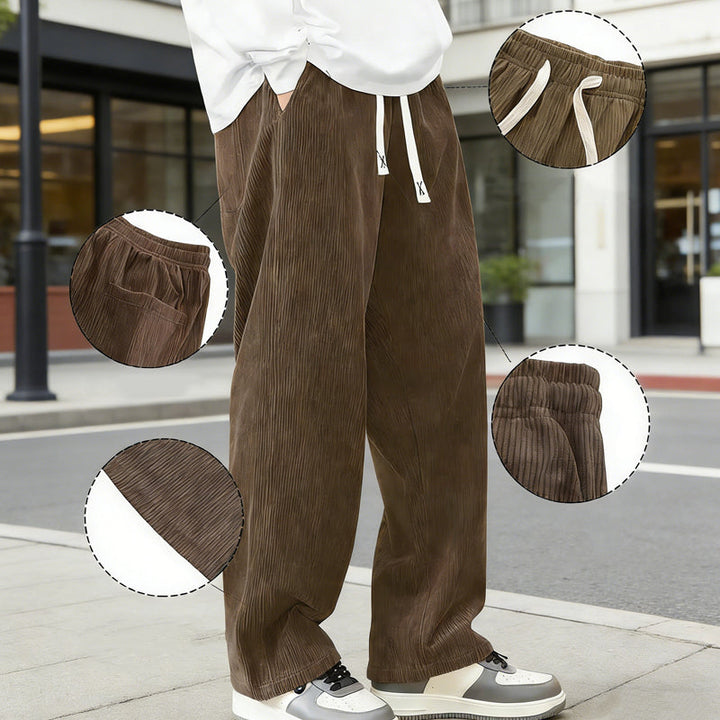 Pantalon ample à cordon et poches